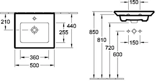 Villeroy & Boch Legato 50x40 43515001 - Umywalki - miniaturka - grafika 2