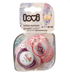 Canpol babies LOVI Sm usp silikonowy dynamiczny 6-18 m-cy 2 szt Indian summer 5901691802810 - Smoczki uspokajające - miniaturka - grafika 4