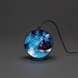 KonstSmide CHRISTMAS Kula hologram 3D zimowy krajobraz, 42 LED - Oświetlenie świąteczne - miniaturka - grafika 3