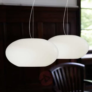 Casablanca Designerska lampa wisząca AIH 28cm biała błysk - Lampy sufitowe - miniaturka - grafika 2