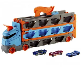 Mattel City Wyścig transporter 2w1 - Mattel - Samochody i pojazdy dla dzieci - miniaturka - grafika 3