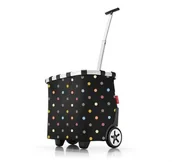 Dekoracje domu - Reisenthel Wózek zakupowy Dots Carrycruiser, czarny, 47,5x32x42 cm - miniaturka - grafika 1