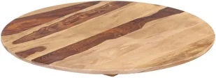 vidaXL Blat stołu, lite drewno sheesham, okrągły, 25-27 mm, 60 cm vidaXL - Blaty meblowe i parapety okienne - miniaturka - grafika 7