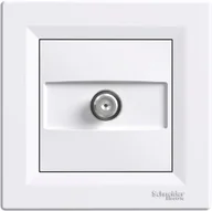 Gniazdka elektryczne - Schneider Asfora gniazdo antenowe SAT przelotowe podtynkowe z ramką białe EPH3700221 - miniaturka - grafika 1