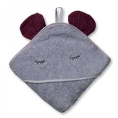 Smoczki do butelek - Hi Little One Hi Little One - Hi Little One  -  Ręcznik z Kapturem 100 x 100 Mouse Hooded Bath Towel Lavender - miniaturka - grafika 1