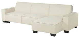 Beliani Sofa narożna lewostronna z funkcją spania beżowa ROMEDAL - Narożniki - miniaturka - grafika 4