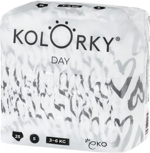 Kolorky KOLORKY DAY serduszka S 3-6 kg) 25 szt jednorazowe ekopieluchy - Pieluchy - miniaturka - grafika 2