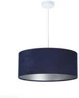 Lampy sufitowe - Koncept BPS Welurowy abażur Lobelia - granatowa lampa wisząca do salonu, sypialni (kolekcja - Standard, 1xE27) 010-043-60cm - miniaturka - grafika 1