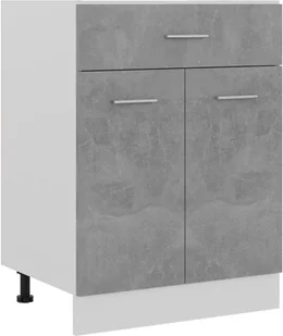 vidaXL Szafka kuchenna, szarość betonu, 60x46x81,5 cm, płyta wiórowa 801192 - Szafki kuchenne - miniaturka - grafika 8