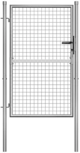 Furtka ogrodowa, galwanizowana stal, 105x175 cm, srebrna - Ogrodzenia - miniaturka - grafika 2