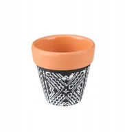Donice - Osłonka doniczki ceramiczna 6.5 cm czarno-biała - miniaturka - grafika 1
