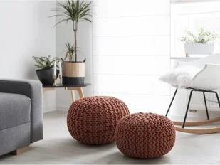 Beliani Puf miedziany 50 x 35 cm CONRAD - Pufy i podnóżki - miniaturka - grafika 2