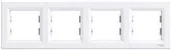 Klawisze i ramki - Schneider Asfora ramka poczwórna pozioma biała EPH5800421 - miniaturka - grafika 1