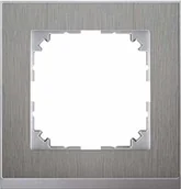 Wyłączniki światła i elektryczne - Merten M-Pure ramka, 1-krotnie, stal szlachetna/aluminium, meg4010 Decor 3646 - miniaturka - grafika 1