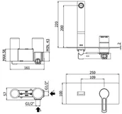 Baterie wannowe i prysznicowe - Paffoni Ringo umywalkowa podtynkowa chrom RIN105CR - miniaturka - grafika 1