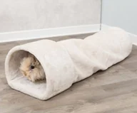 Akcesoria dla gryzoni - Trixie TX 63102 TUNEL PLUSZOWY DLA GRYZONI 27 x 21 x 80 cm, beż - miniaturka - grafika 1