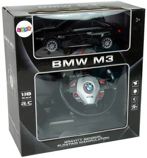Import leantoys LEANToys Auto Zdalnie Sterowane BMW M3 Czarny 2,4 G Pilot Kierownica 1:18 Dźwięk Światła 9724 - Zabawki zdalnie sterowane - miniaturka - grafika 8