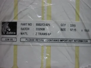 Zebra Etykiety termotransferowe papierowe 57x19 - 3315 800272-075 - Etykiety do drukarek - miniaturka - grafika 3