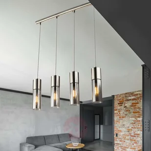 Globo Lighting Chromowana lampa wisząca Annika, szklane klosze (21000-4HN) - Lampy sufitowe - miniaturka - grafika 2