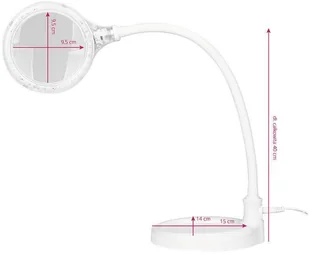 ACTIVE Lampa lupa elegante 2014-2r 30 led smd 5d z podstawką i klipsem na biurko P127412 - Lampy kosmetyczne - miniaturka - grafika 6