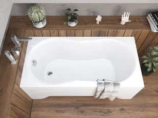 Polimat Wanna prostokątna 170x75 Gracja czarna obudowa + Syfon 00013, 00858, 00860 - Wanny - miniaturka - grafika 6