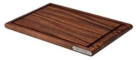 Deski do krojenia - Continenta deska do krojenia z rowkiem na sok z drewna akacjowego, deska do krojenia z litego drewna o profesjonalnej jakości, z metalowym emblemat, różne rozmiary 4820 - miniaturka - grafika 1