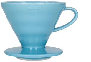 Hario Ceramiczny dripper V60-02 niebieski + 40 szt. filtrów 48.88. HAVM-02N - Zaparzacze i kawiarki - miniaturka - grafika 2