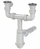 Syfony - unimet SYFON ZLEWOZMYWAKOWY 2 KOMORY - SITKO METALOWE - miniaturka - grafika 1