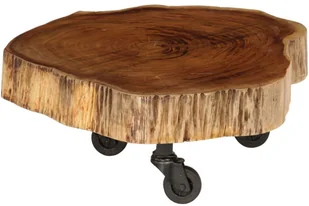 vidaXL Stolik kawowy z litego drewna akacjowego, 60x55x25 cm - Ławy i stoliki kawowe - miniaturka - grafika 8