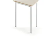 Meble do szkół i przedszkoli - AJ Produkty Biurko BORS TRIANGEL, 800x700x720 mm, brzoza laminat, biały - miniaturka - grafika 1