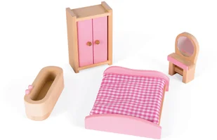 Janod Domek dla lalek z 11 meblami 3700217365813 - Klocki - miniaturka - grafika 4