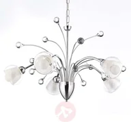 Lampy sufitowe - ONLI Lampa wisząca Diamante chrom pięć szklanych kloszy - miniaturka - grafika 1