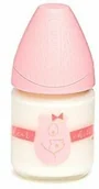 Butelki dla niemowląt - Suavinex Butelka szklana trójprzepływ miś różowy 120ml | PONAD 10 TYŚ PRODUKTÓW W ATRAKCYJNYCH CENACH | SZYBKA - miniaturka - grafika 1