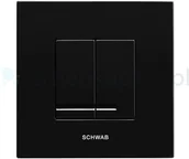 Przyciski spłukujące - Schwab Schwab Arte Duo przycisk spłukujący czarny 4060415638 - miniaturka - grafika 1
