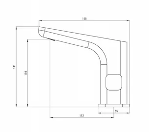 Deante Hiacynt Bateria umywalkowa stojąca sensorowa z regulacją temperatury (230V) BQH 029V [14849970] - Baterie umywalkowe - miniaturka - grafika 3