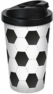 Kubki termiczne - infinite by GEDA LABELS (INFKH) GEDA 12156 kubek do kawy "Coffee to go  ball" 400 ML, tworzywo sztuczne, czarny/biały, 9.8 x 9.4 x 16.8 cm - miniaturka - grafika 1