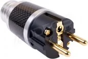 Złącza, przejściówki, adaptery - Wtyczka Schuko Carbon 24K Gold Plated 3 cr-sp-01 - miniaturka - grafika 1