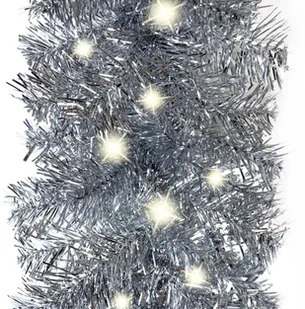 vidaXL Girlanda świąteczna z lampkami LED 10 m srebrna 329206 - Ozdoby bożonarodzeniowe - miniaturka - grafika 4