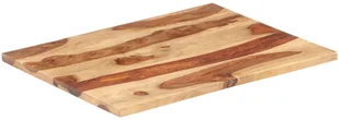 vidaXL Blat stołu, lite drewno sheesham, 25-27 mm, 60x70 cm vidaXL - Blaty meblowe i parapety okienne - miniaturka - grafika 2