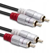Kable komputerowe i do monitorów - Qoltec Kabel 2xRCA męski / 2xRCA męski 0.5m - miniaturka - grafika 1