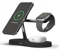 Ładowarki do telefonów - Tech-Protect Tech-Protect A12 3w1 Magnetic MagSafe Wireless Charger czarny - miniaturka - grafika 1