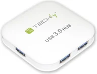 Huby USB - Techly HUB USB Techly White 4xUSB 3.0 303546 - miniaturka - grafika 1