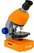 Akcesoria do lamp błyskowych - Bresser Junior mikroskop 40 x 640 x z oświetleniem LED z zasilaniem bateryjnym dla dzieci i początkujących, pomarańczowy - miniaturka - grafika 1