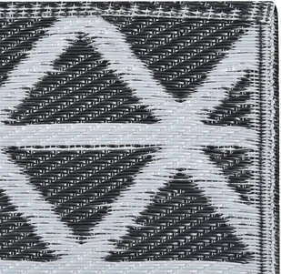 vidaXL Dywan na zewnątrz, czarny, 80x150 cm, PP 310416 - Dywany zewnętrzne - miniaturka - grafika 4