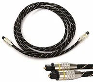 Kable - Tec-Digi Tec-Digi Cyfrowy optyczny kabel audio Toslink  1 m [24-karatowe pozłacane, ultracienkie] kabel optyczny męski do męskiego kina domowego, soundbaru, TV, PS4, Xbox, Playstation i więcej 229204-1 - miniaturka - grafika 1