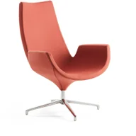 Fotele i krzesła biurowe - AJ Produkty Fotel ENJOY, wysokie oparcie, rdzawy czerwony - miniaturka - grafika 1
