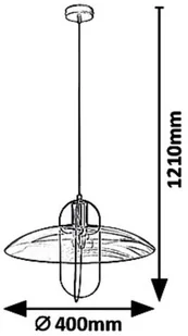 Rabalux Vida Czarny | Przydymiony E27 Lampa wisząca 5000 5000 - Lampy sufitowe - miniaturka - grafika 3