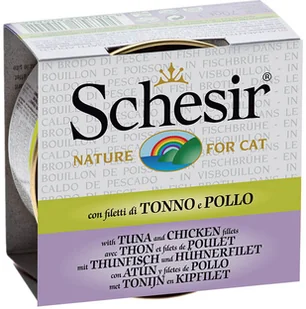 Schesir w bulionie, 6 x 70 g - Tuńczyk z kurczakiem - Mokra karma dla kotów - miniaturka - grafika 4