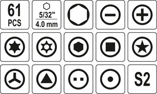 YATO ZESTAW DO NAPRAWY TELEFONÓW KOMÓRKOWYCH 61 SZT - Śrubokręty - miniaturka - grafika 6