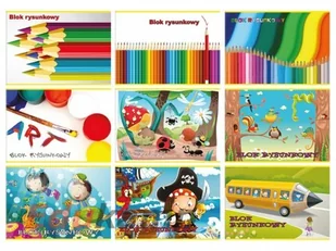 Inter-druk Blok rysunkowy A4 20 kartek Biały Economy 205728 - Szkolne artykuły papiernicze - miniaturka - grafika 2